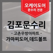 [김포문수리] 고촌아파트 가마찌도어 데드볼트 센서,어댑터