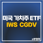 가치주 투자 방법 미국 ETF 추천 IWS CGDV 배당금 주가