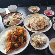 홍대 중국집 왕소야, 납작 튀김만두, 게살 유산슬 + 길거리 음식(크로칸슈, 와플)