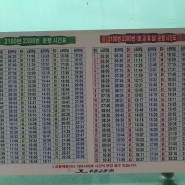 부산 노포동터미널 울산 2300번, 2100번버스 시간표 노선도