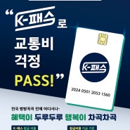 알뜰교통카드에서 K패스 교통카드 환승 "대중교통비 최대 53% 환급"