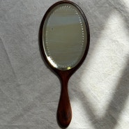 [Sold out] c.1800-1849 Antique Georgian Handcrafted Wood Hand Mirror