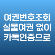 여권번호조회 실물여권없이 딱 30초만에 카톡으로 진짜 쉽게 확인하는 방법