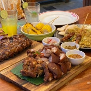 발리 짐바란 맛집: Wahaha pork ribs 족발튀김, 폭립 바베큐 (Jimbaran Samasta)/ 크리스나 기념품점 Krisna oleh oleh