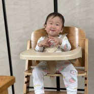 아기식탁의자 차일드홈 에보짓 원목하이체어 베아바 유아식기 4종세트 흡착식판