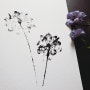 모노프린팅 델피늄 작업 _ Monoprinting Delphinium