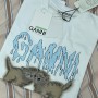 [GANNI] 가니 반팔 후기 Basic Jersey Kittens Relaxed T-shirt - White(XS사이즈, 귀여운 반팔 추천💙)