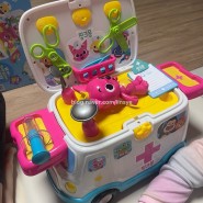 [ 어린이날 선물 추천 ] 돌아기 첫 어린이날 장난감, 핑크퐁 119구급차 병원놀이 할인해서 구매해본 후기