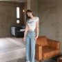 리드미컬 플래닛 여자 여름 코디 크롭티 와이드데님 걸리쉬 스트릿 패션