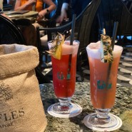 3박3일 싱가폴 모녀여행 (5) 래플스호텔 롱바(Long Bar)에서 싱가포르슬링 칵테일로 낮술하기 (논알콜, 웨이팅, 굿즈 정보)