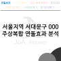 서울지역 서대문구 000 공동주택 연돌효과 분석