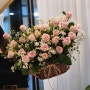 행복한 사랑을 전해요 온리 로즈 꽃바구니 핑크 장미 꽃바구니 홍대꽃집 호노보노