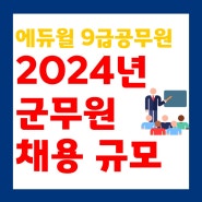 [부산 공무원학원] 2024년 군무원 신규 채용규모 분석