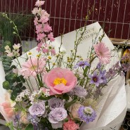 광주 봉선동 꽃집 애틋 아틀리에 / 화사한 풍성한 꽃다발 어머님 선물 추천 후기