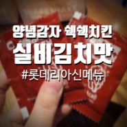양념감자 실비김치맛과 쉑쉑치킨 실비김치맛 시즈닝 / 롯데리아 신메뉴 맛본 후기_스낵맛집
