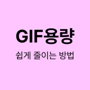 [gif GIF 용량 줄이는법] gif compressor 및 EZGIF사이트 활용 gif용량줄이기