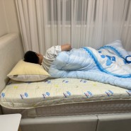 수면밀도 하드매트리스와, 허리디스크 환자가 만든 침대 프레임의 시너지효과.