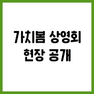 가치봄 상영회 현장 공개!