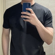 남자반팔티 기본적인 구픽 머슬핏 티셔츠