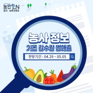 [농사정보] 전망기간 : 04월 29일 ~ 05월 05일