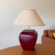 Vintage burgundy ceramic lamp♣빈티지 세라믹램프