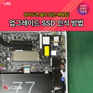 LG그램 업그레이드 SSD 인식 방법