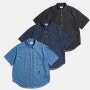 위시리스트 #3) 에스피오나지 반팔 데님 셔츠 Crest Denim S/S Over Shirt