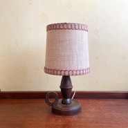 Vintage hessian shade & wooden lamp♣빈티지 우드램프