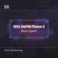 MVL DePIN 3단계 런칭, TADA 트립 히트맵