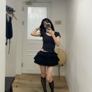 글로니 한남 매장 반팔 티셔츠 치마 착용 후기 + 제품 구경!