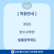 2025 반수시작반, 팀플장학제도