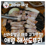 [애월 해성도뚜리] 신라호텔 셰프들의 재능기부 애월고기맛집