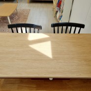 셀프 가구리폼 테이블 식탁 시트지 작업 우드테이블 식탁 리폼 방법