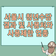 서울시 청년수당 성과 및 발표 결과, 사용처