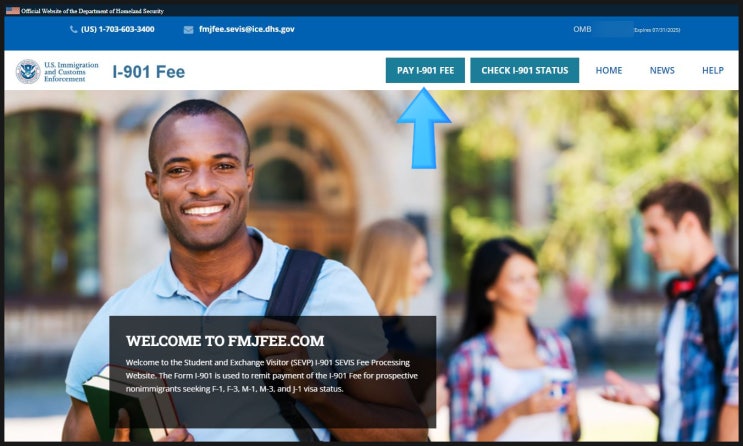 미국 학생비자 F1 VISA - SEVIS FEE 납부 방법 : 네이버 블로그