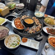 서울 시청역 점심 맛집 신의주부대찌개 삼겹살 무한리필 후기