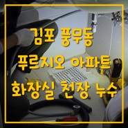 김포 풍무동 누수탐지 푸르지오 아파트 화장실 천장 물 떨어짐