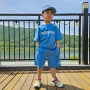 키즈티셔츠 유아 어린이상하복 초등반팔세트 .