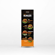 햄버거 전문 음식점 메뉴 배너 디자인 제작 (실외단면배너)