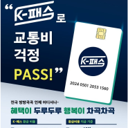 K패스 교통카드 신청 및 전환 방법 기후동행카드 비교 카드사별 혜택