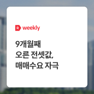[weekly R] 9개월째 오른 전셋값, 매매수요 자극 - 부동산R114