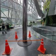 서울시청 콩자갈 원형기둥 바닥시공