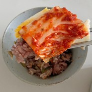 [집밥] 김치에 스팸에 계란후라이에 쌀밥 (생활곳간 전라도 김치 후기)