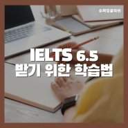 IELTS 6.5 받기 위해 했던 효과적인 학습 방법