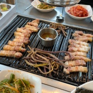 제주 협재 맛집 * 더꽃돈, 현지인에게 추천받아 간 흑돼지 맛집!