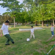 부산 아이와 산책 남구 평화공원에서 공차기하고 놀기
