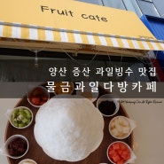 [맛집포스트;-)] 양산 증산 아기랑 가기 좋은 과일 빙수 카페, 과일다방