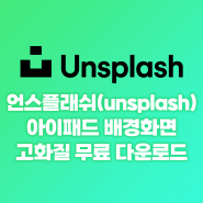 언스플래쉬(unsplash) 아이패드 배경화면 고화질 무료 다운로드 사이트 및 어플
