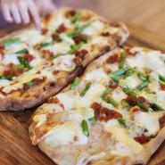 피자만들기 냉동 피자 도우로 쉽게 아스파라거스 피자