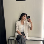 미쏘(MIXXO) 레드 & 은은한 컬러감 신상컬렉션 매니쉬 반팔 자켓, 데님 7코디 미쏘강남점